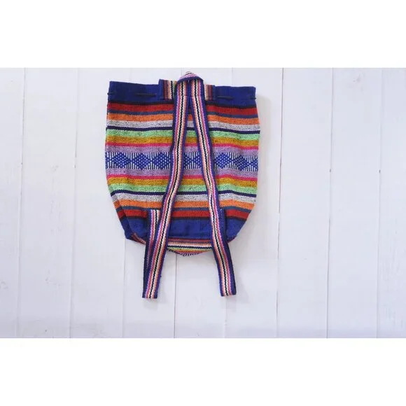 Pinzon Mexican Backpack Boho Woven Baja Bag - Picture 5 of 6